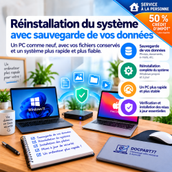 Réinstallation système avec sauvegarde des données | Le Numérique Facile